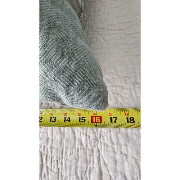 Pier 1 Imports Plaid Throw Pillow, Green Multi, 16", Decorative Accent Cushion - Picture 4 of 5